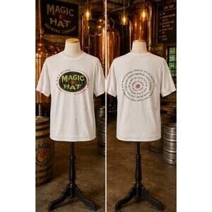 Vintage Magic Hat Brewing Company Beer Graphic Tee Shirt Size Large